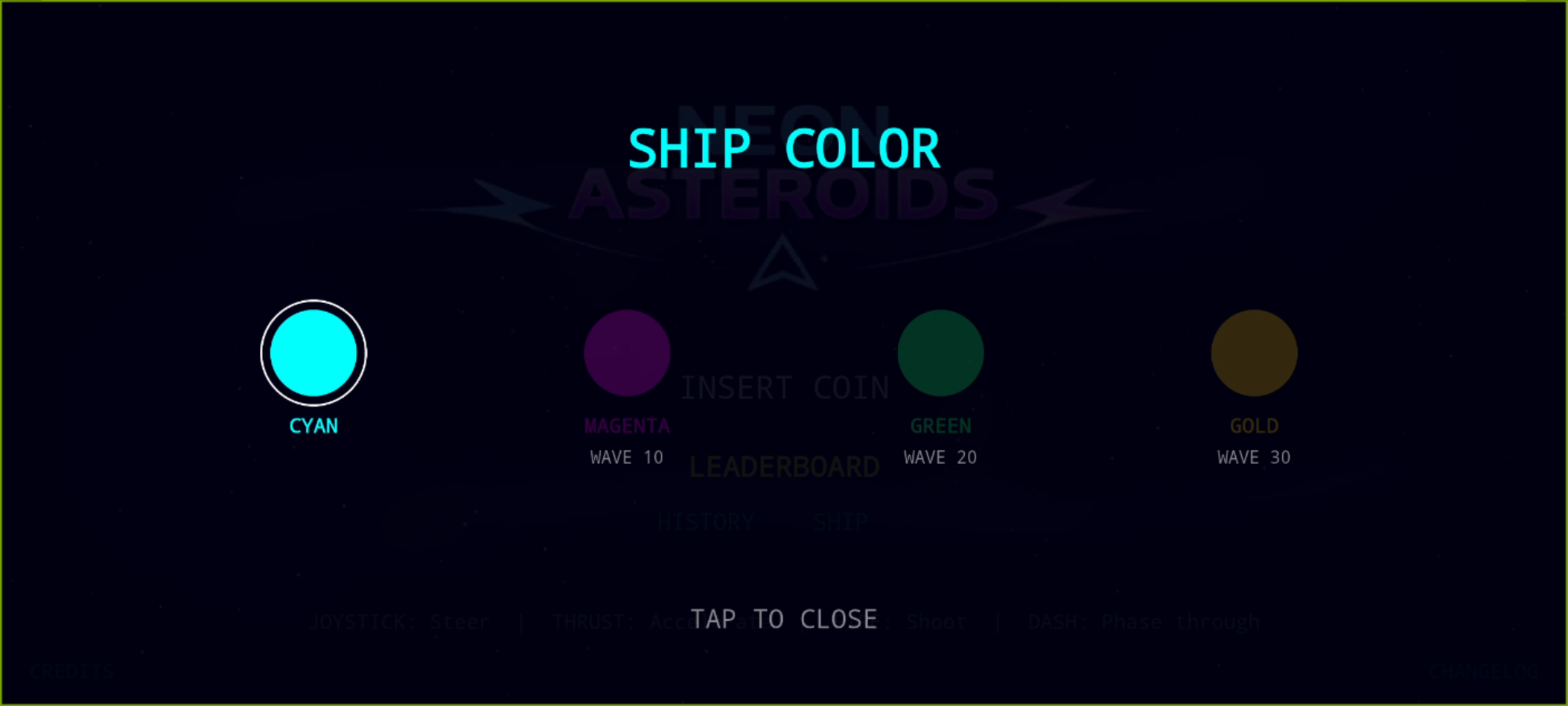 Power-ups et effets néon