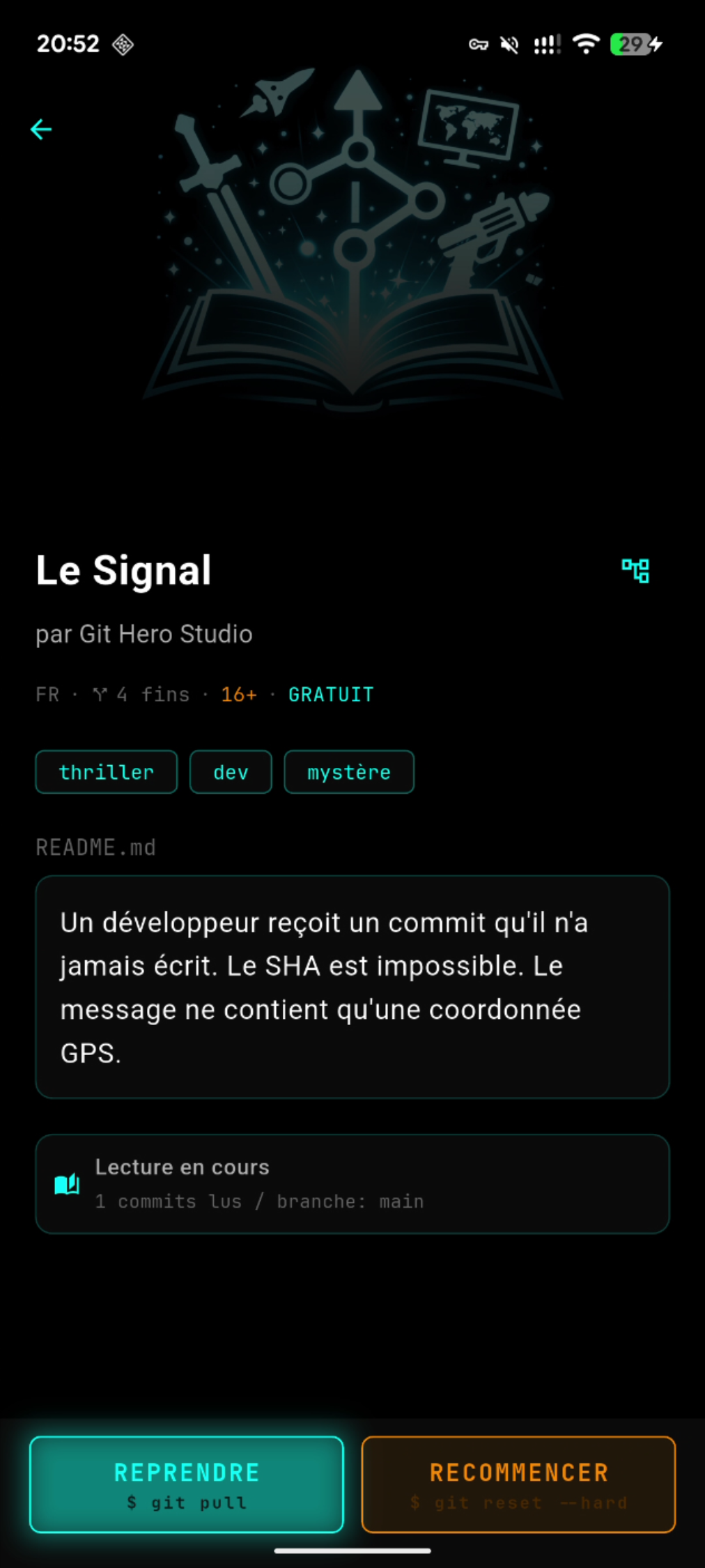 Fiche livre — Le Signal, thriller dev