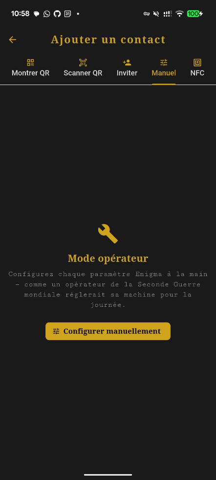 Échange de clés QR